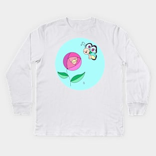 The butterfly looks like a rose Kids Long Sleeve T-Shirt